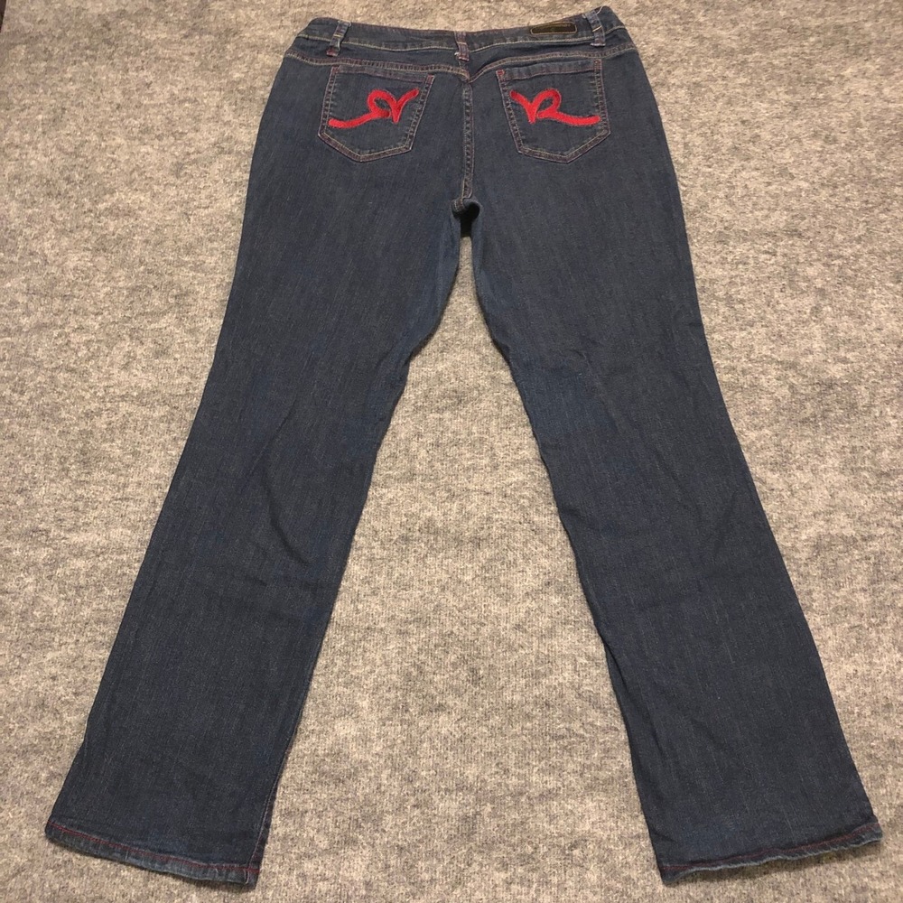 Rocawear Dark Wash Denim Jeans Women's Size 16 Bootcut Stretch Casual Pants - Picture 7 of 8